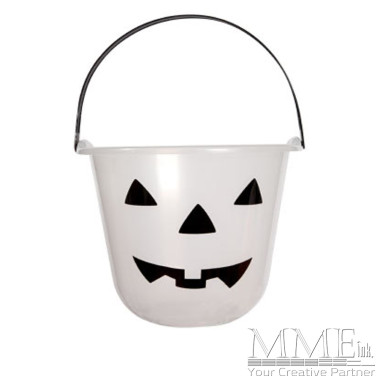 Glow-in-the-Dark Pumpkin Bucket White